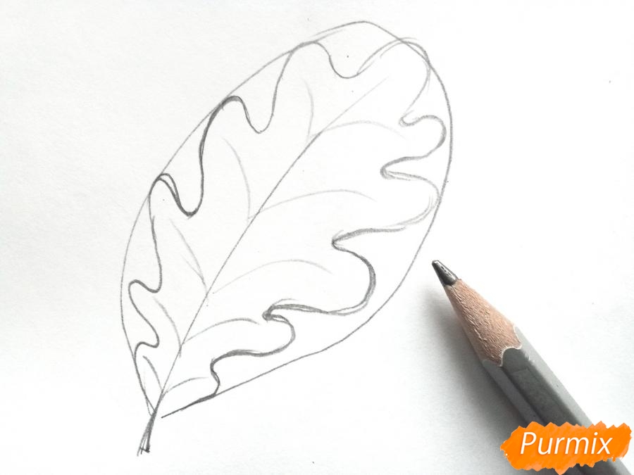 Рисуем осенние листья - шаг 2