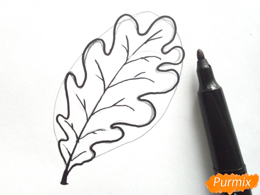 Рисуем осенние листья - шаг 3