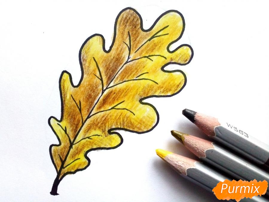 Рисуем осенние листья - шаг 4