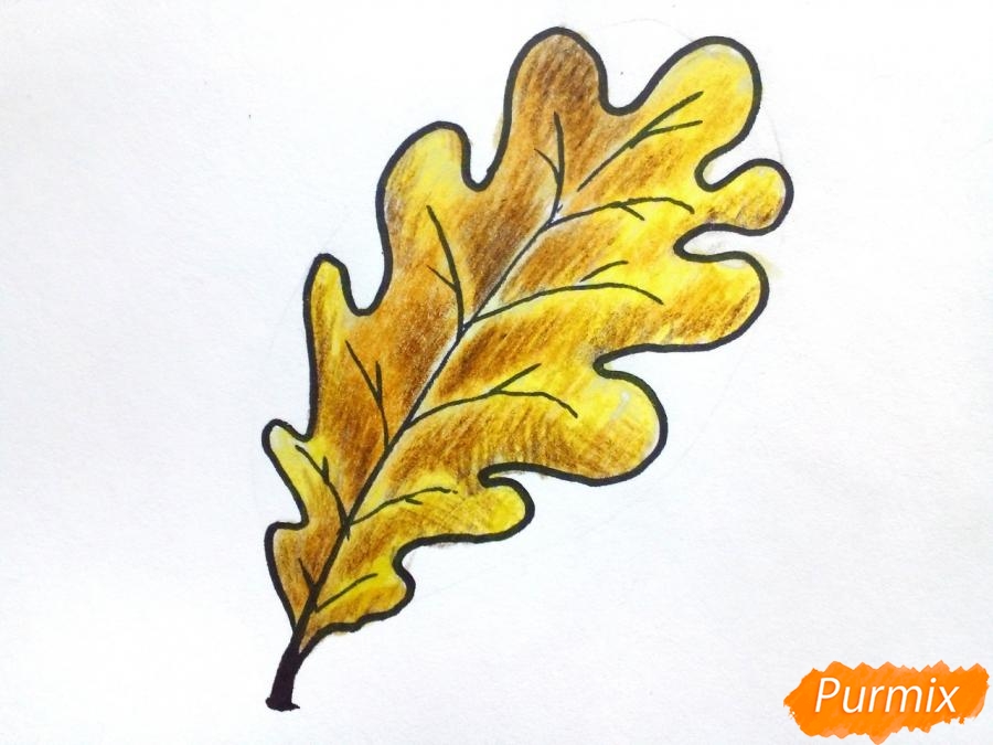 Рисуем осенние листья - шаг 5