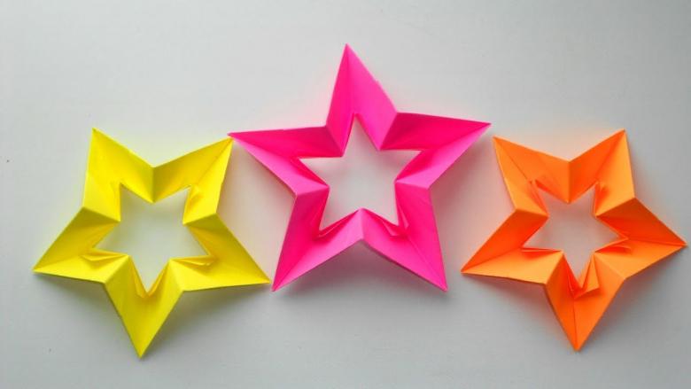 Звездочки шаблоны для вырезания разных размеров. Новогодняя звезда из бумаги на елку