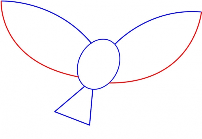 Как нарисовать летающего голубя поэтапно