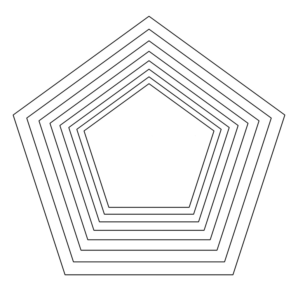 шаблон пятиугольника