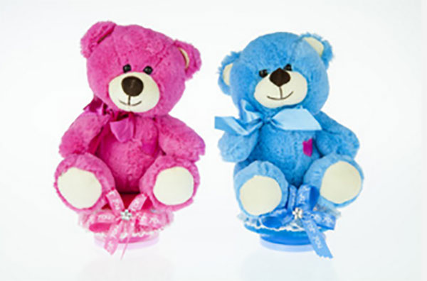Музыкальные медведи: розовый и голубой