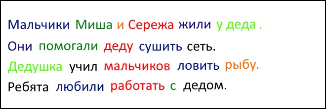 Разноцветный текст