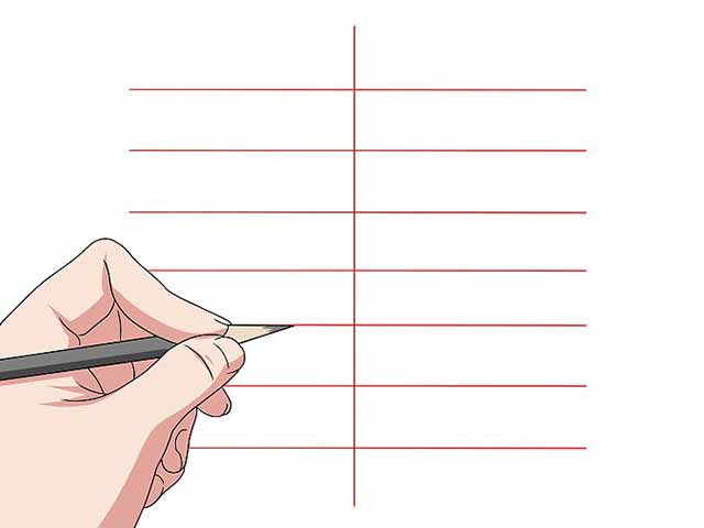 Как нарисовать человека - Нарисуйте вертикальную линию и разделите ее на 8 равных частей.