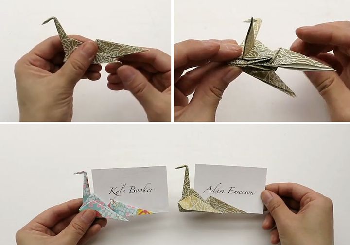 Мастер-класс по изготовлению оригами-лебедя в виде держателя для карточки 