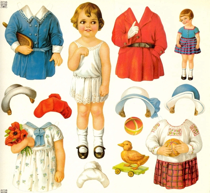 Советские куклы из бумаги