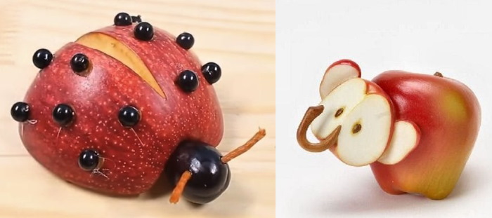Поделка из яблок «гусеница». Как сделать своими руками, фото