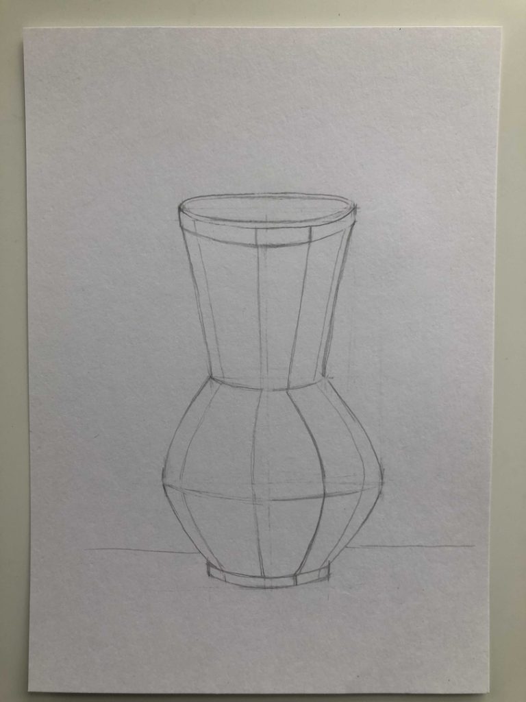 Как научиться рисовать карандашом - ваза 3 этап - фото