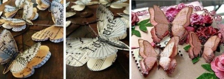 (+90 фото) Как сделать бабочек из бумаги своими руками